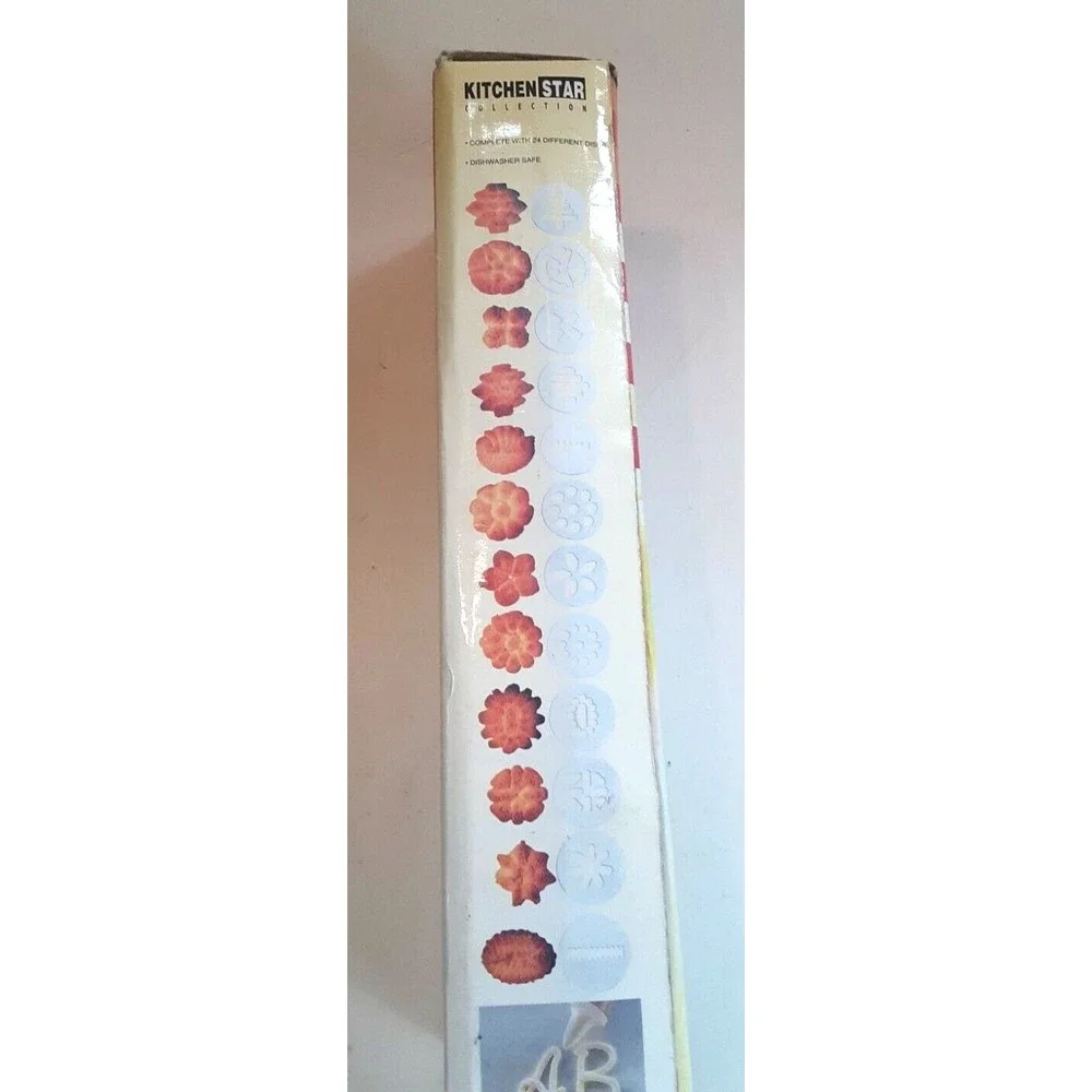 Kitchen Star Collections Cookie Maker 24 Assorted Discs 6 Tips Holidays Parties